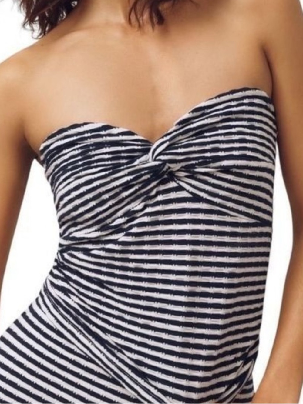 Anthropologie Maeve Striped Strapless Twist Front Tube Top NWT Medium